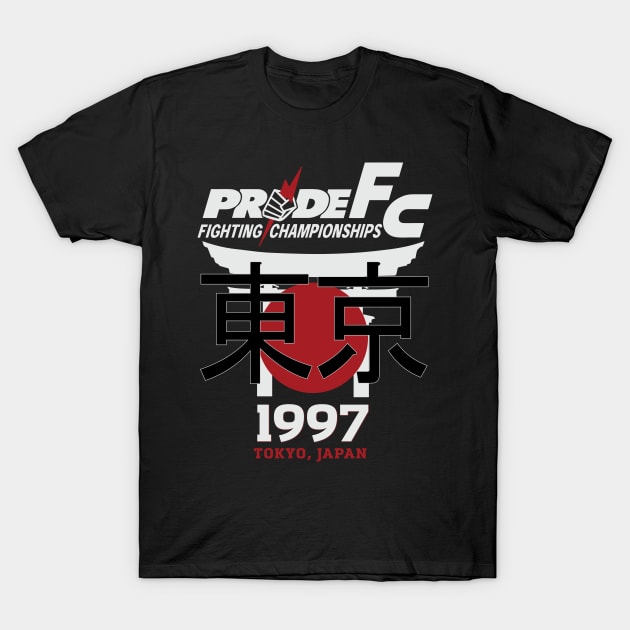 Pride FC 1997 Tokyo Japan T-Shirt by cagerepubliq